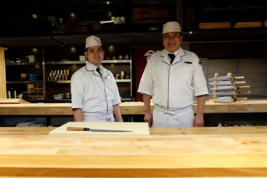 Chef Fukuchi (right) and his assistant Markz Jabonga (left) are ready to take diners on a memorable culinary journey through Japan