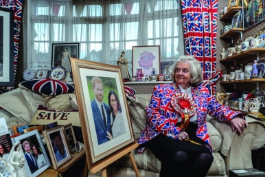 Dedicated royalist Margaret Tyler has filled her London home with royal commemorative items