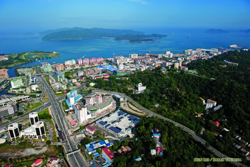 Aerial view of Kota Kinabalu, the capital of Sabah
