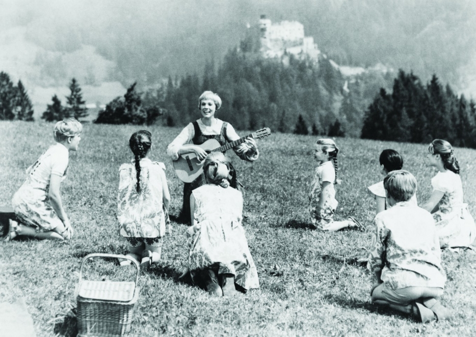 Maria and the seven von Trapp children in the film which first captivated audiences in 1965